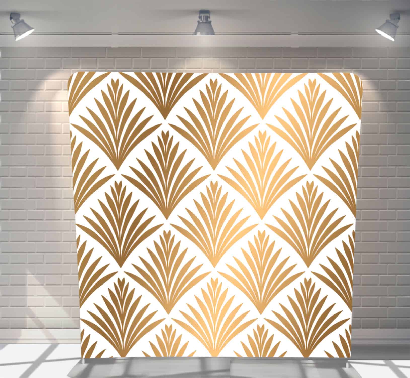 Art Deco Gold backdrop for photo booth hire Auckland