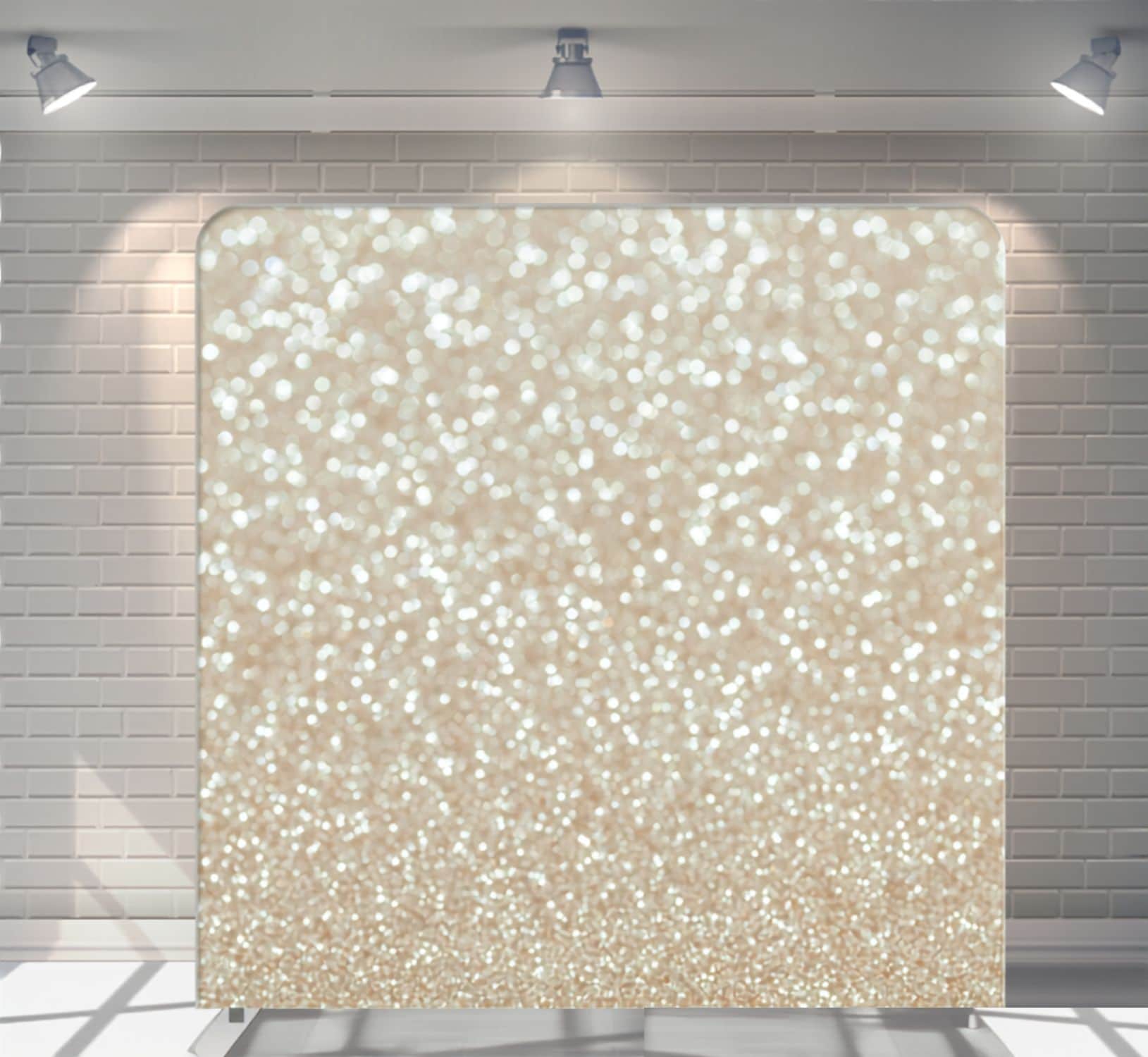 Champagne Glitter backdrop for event photo booth hire Auckland