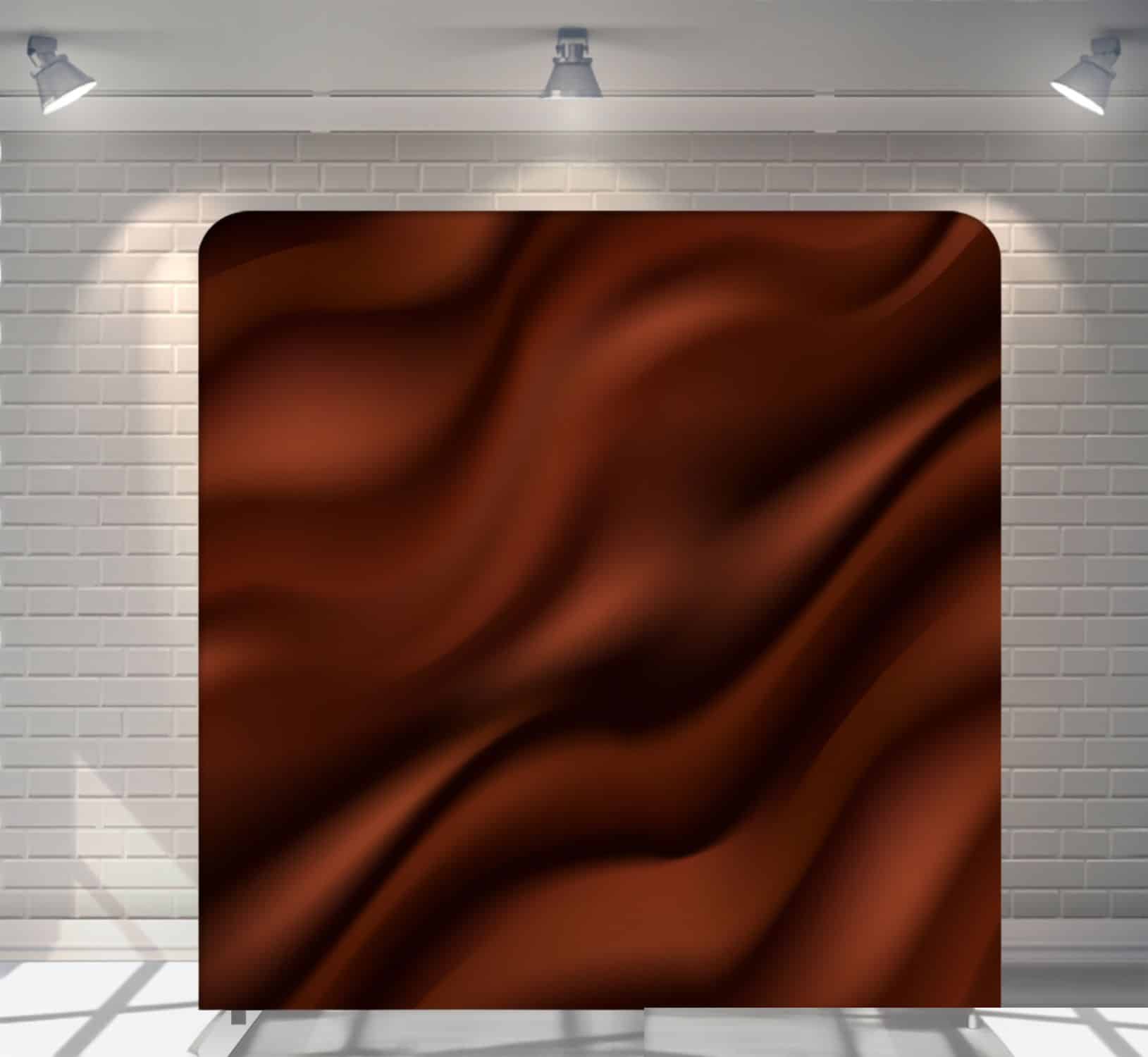 Chocolate Silk backdrop for event photo booth hire Auckland