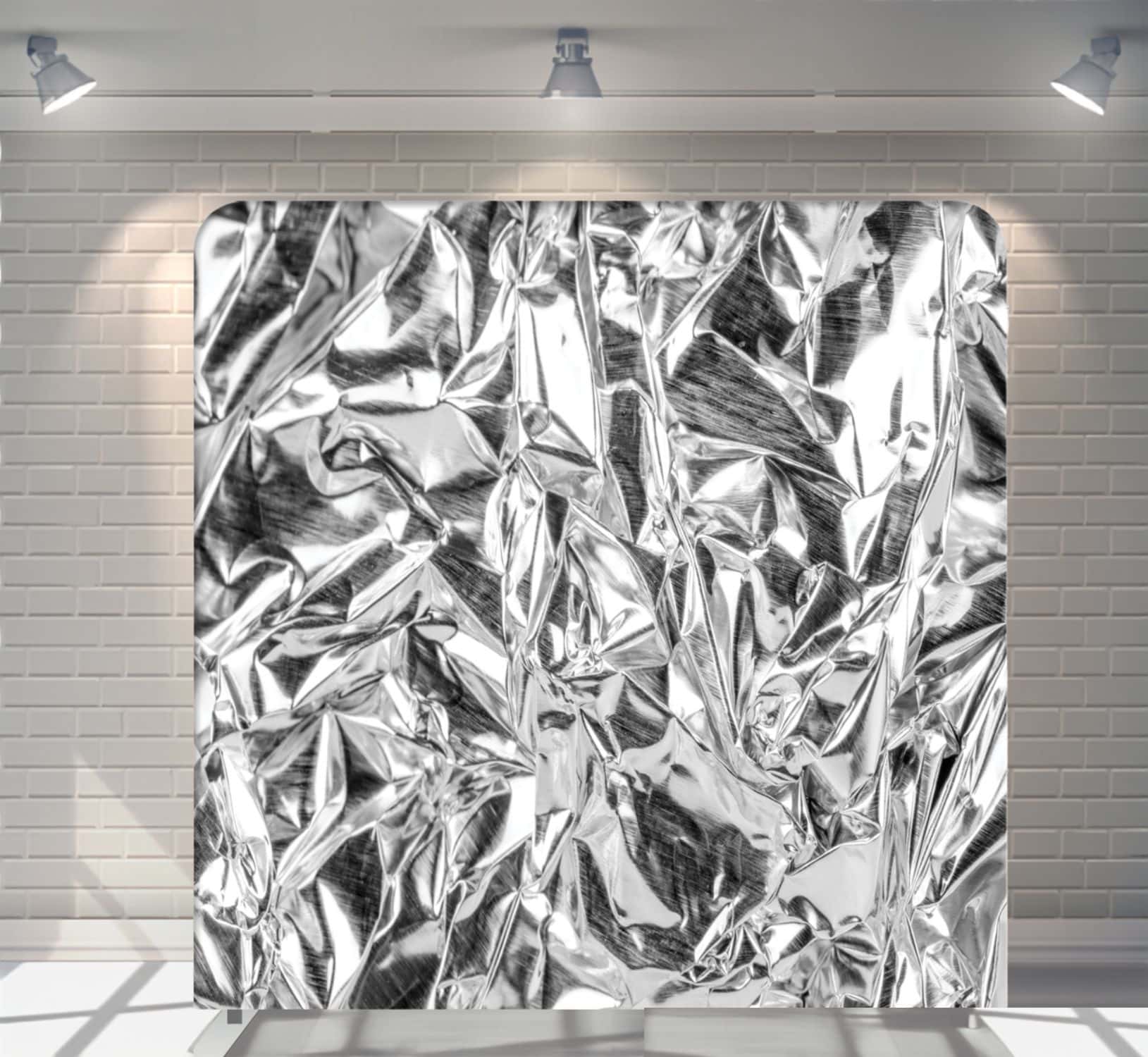 Foiled metallic backdrop for photo booth hire Auckland