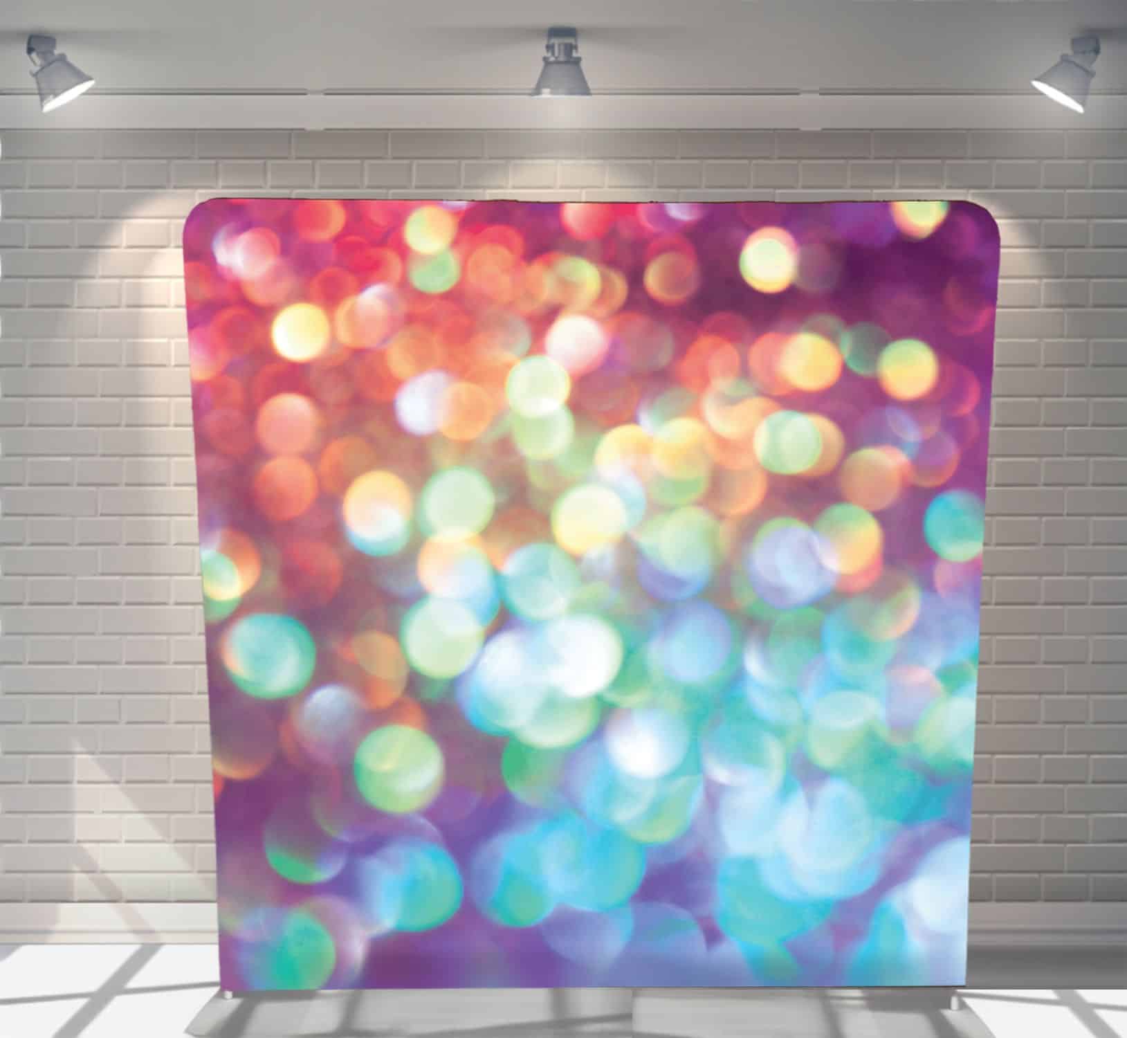 Neon Bokeh backdrop for party photo booth hire Auckland