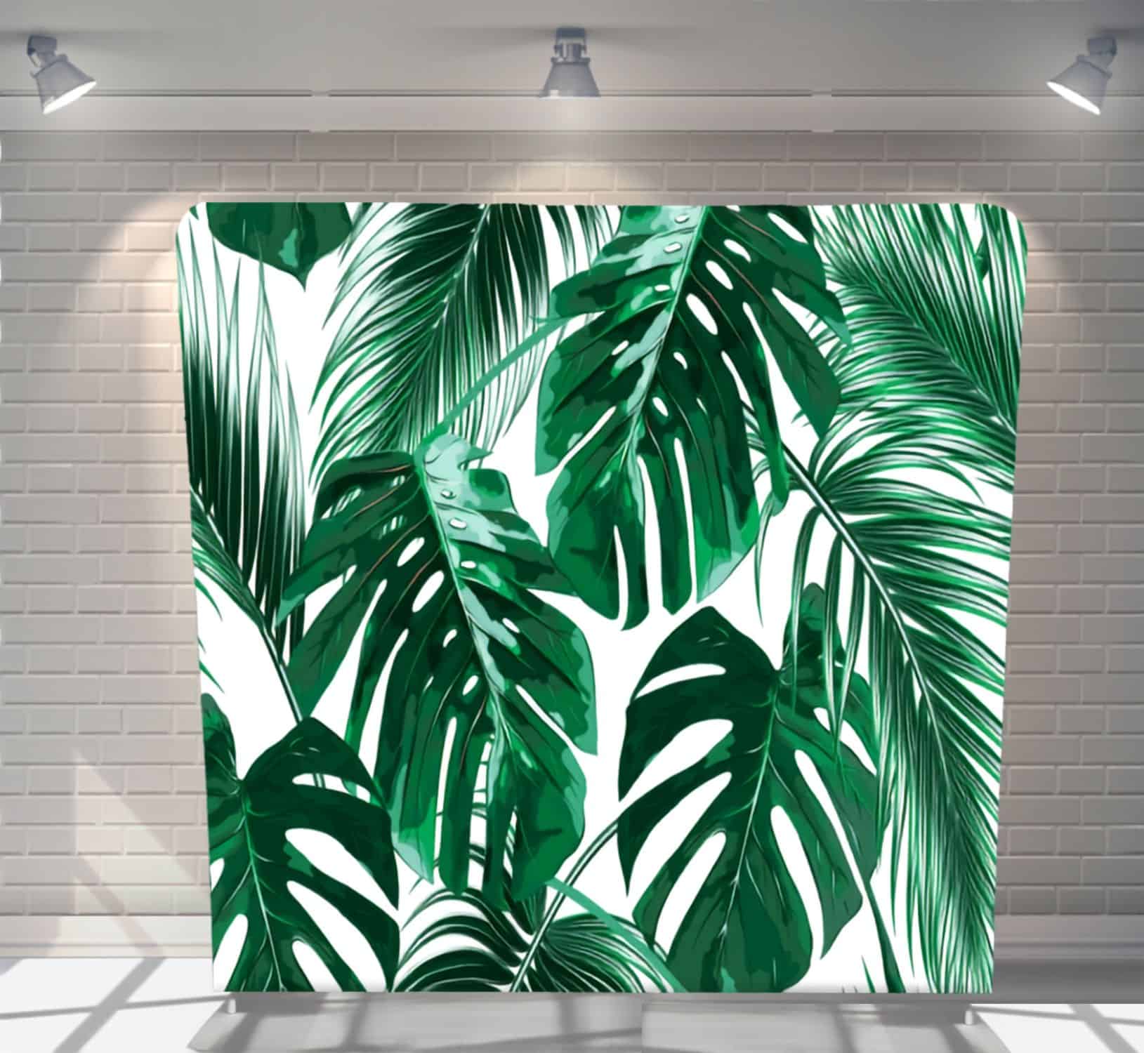 Palm Branches backdrop for photo booth hire Auckland