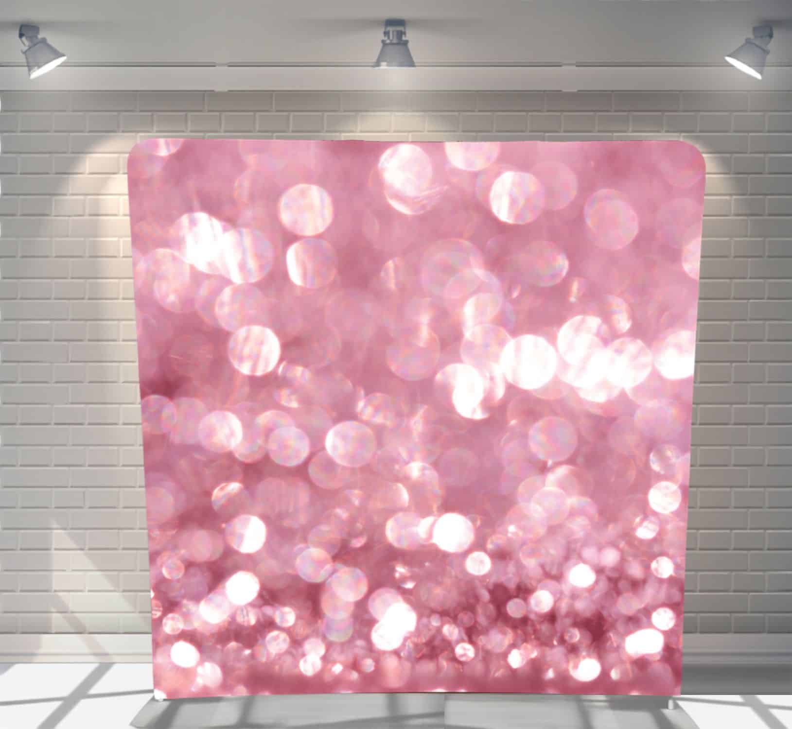 Pink Sparkle backdrop for photo booth hire Auckland