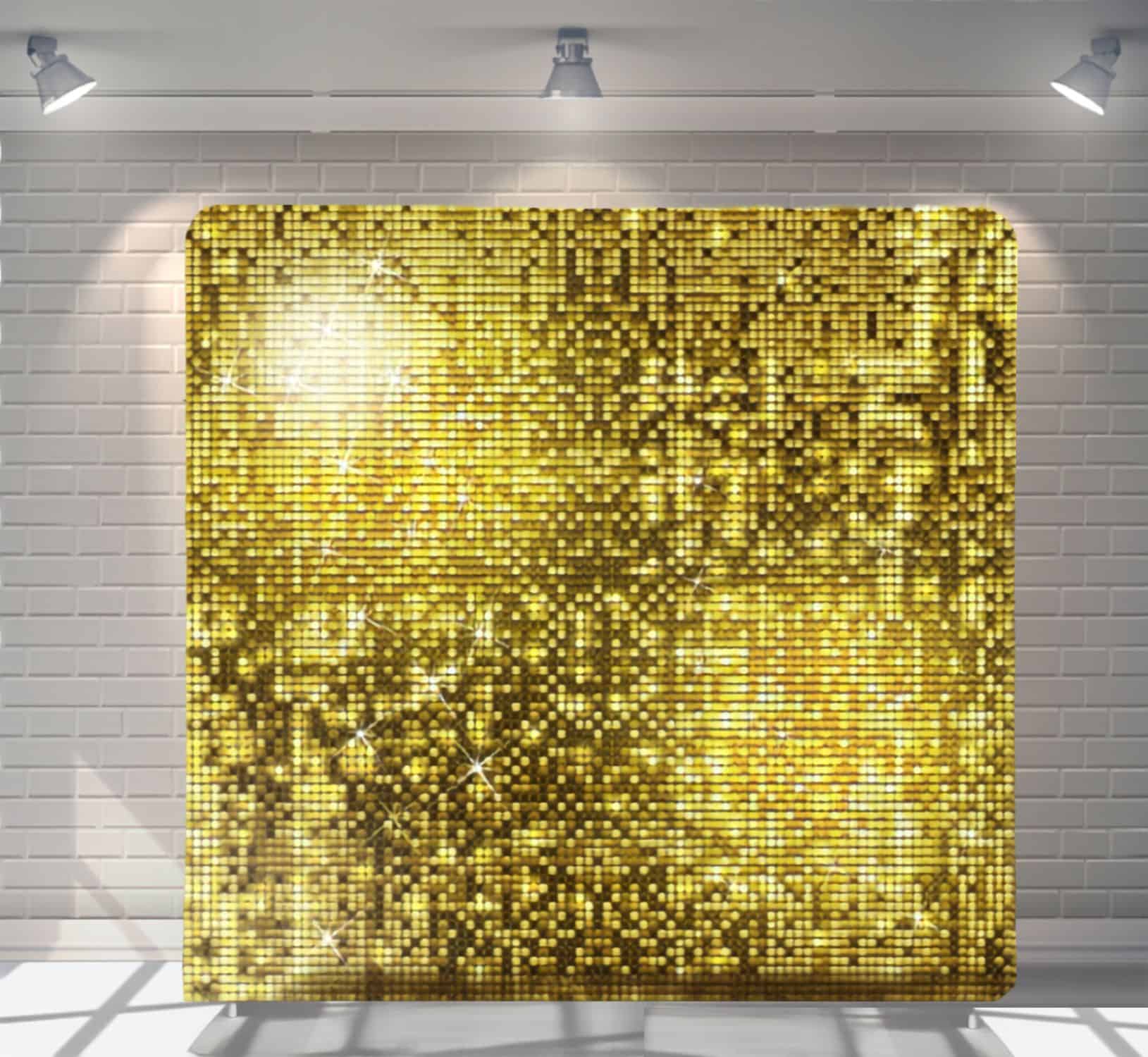 Small Gold Sequins glitter backdrop for photo booth hire Auckland