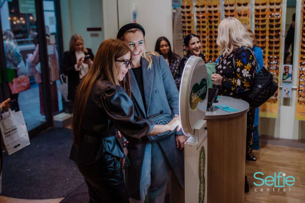 Guests enjoying photo booth at Selfie Central in Auckland.